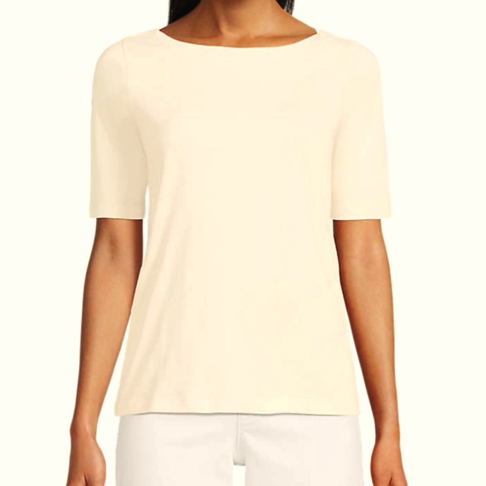 Elegant Yellow Women's Top, boat neck, NWOT